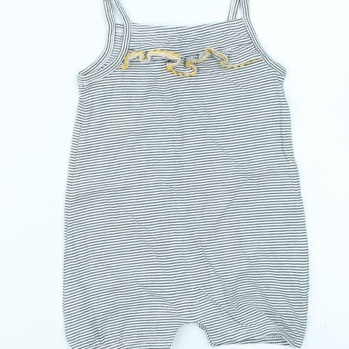 TU Girls Black Striped  Romper One-Piece Size 6-9 Months