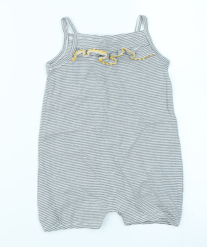 TU Girls Black Striped  Romper One-Piece Size 6-9 Months