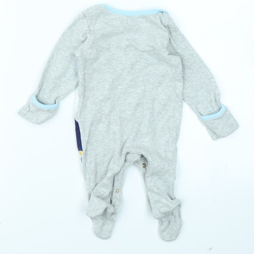Baby M&Co Boys Grey   Babygrow One-Piece Size 0-3 Months  - Penguin