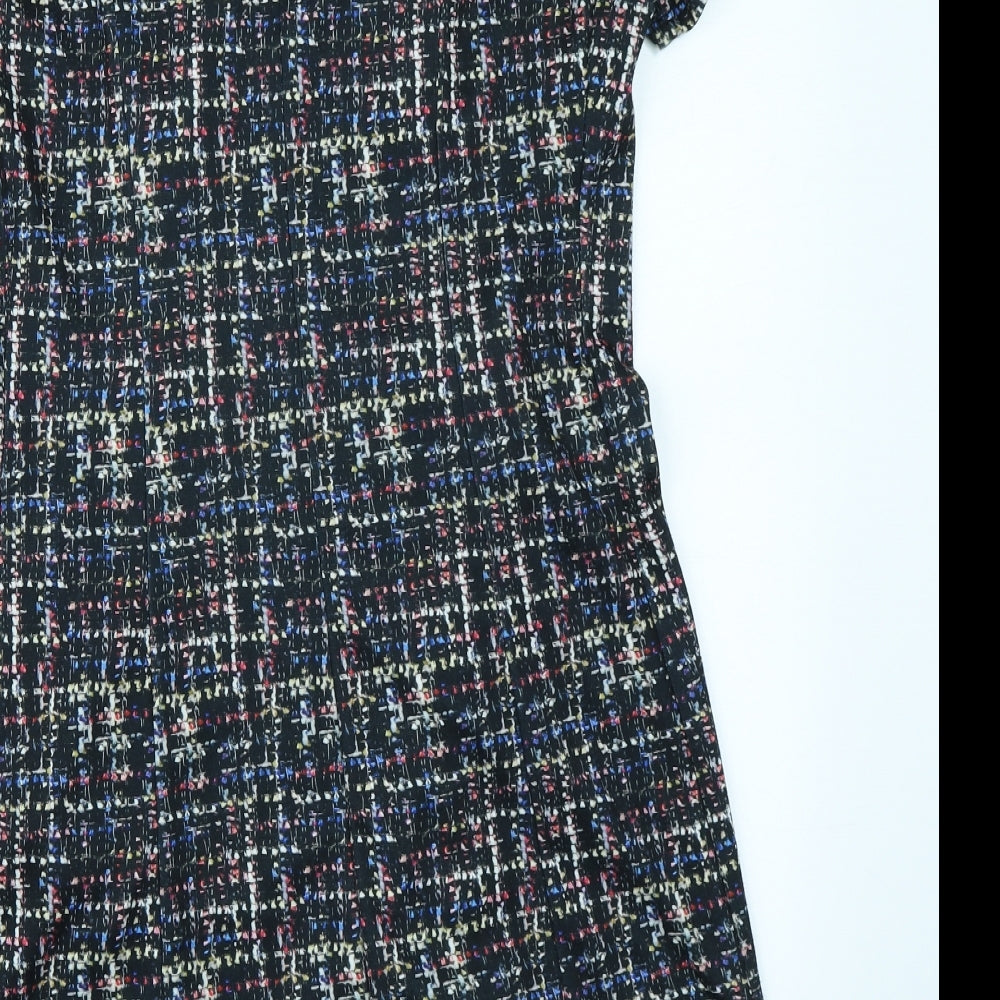Dorothy Perkins Womens Black Check  A-Line  Size 14
