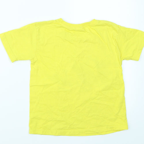 Fruit of the Loom Boys Yellow   Basic T-Shirt Size 5-6 Years