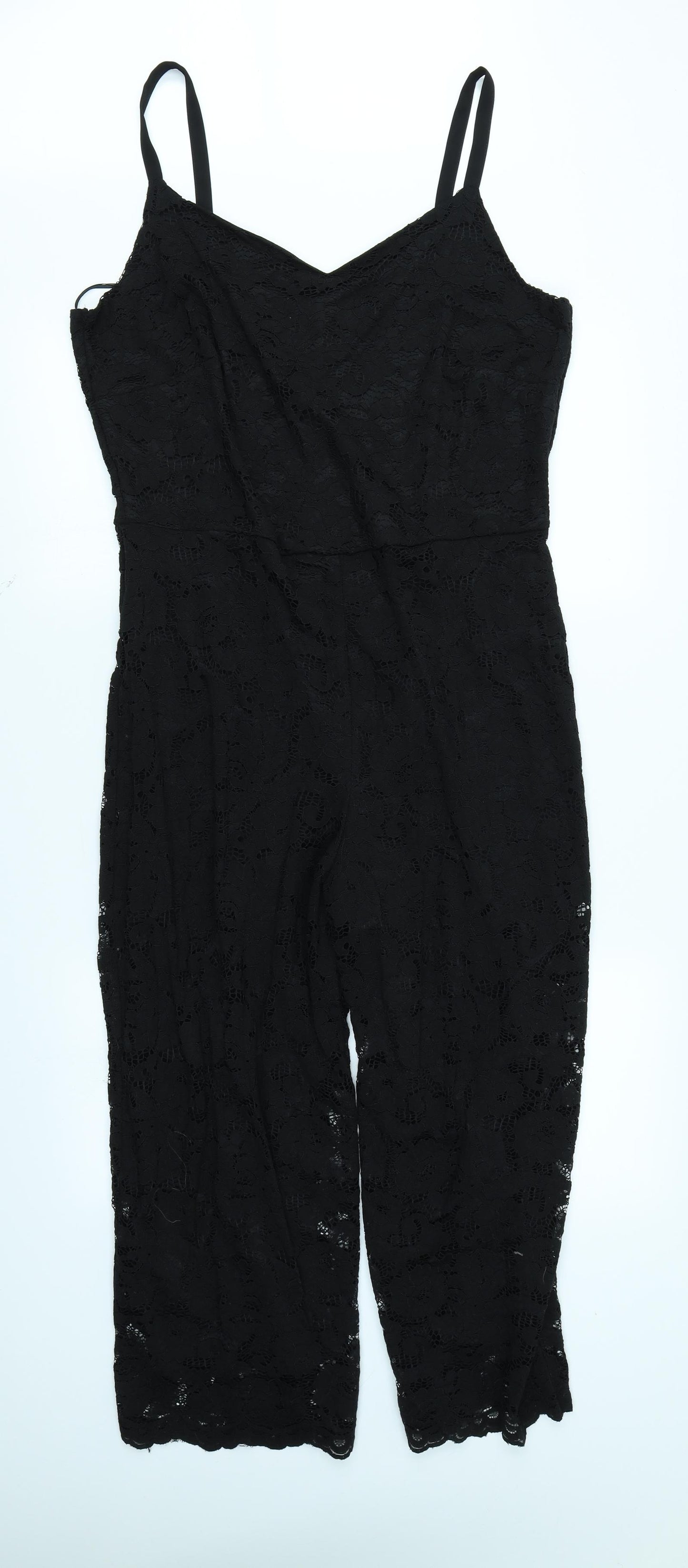 George Womens Black   Jumpsuit One-Piece Size 16 L21 in