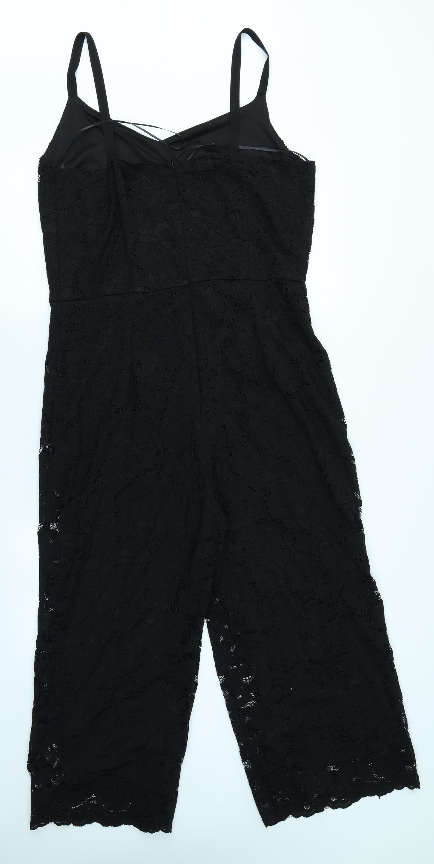 George Womens Black   Jumpsuit One-Piece Size 16 L21 in