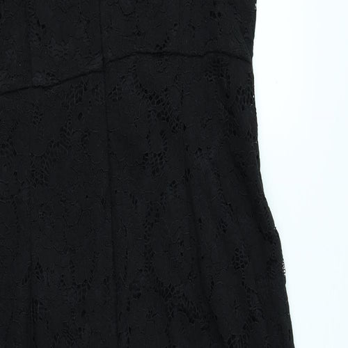 George Womens Black   Jumpsuit One-Piece Size 16 L21 in