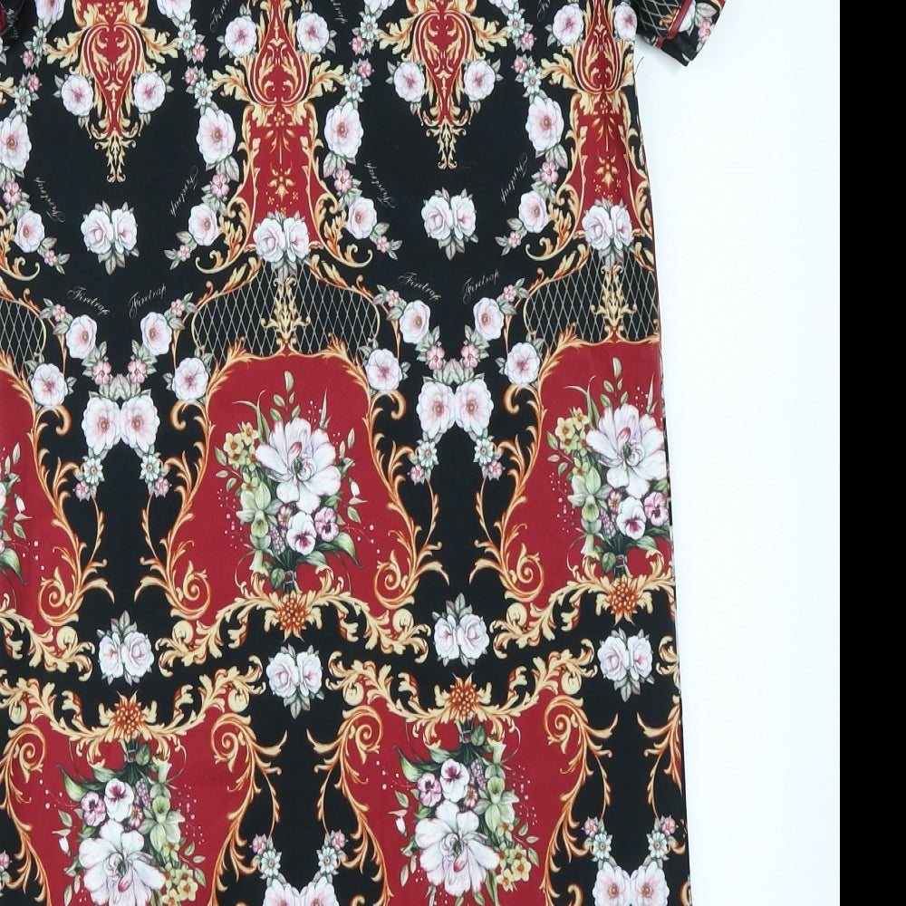 Firetrap Girls Black Floral  A-Line  Size 11-12 Years