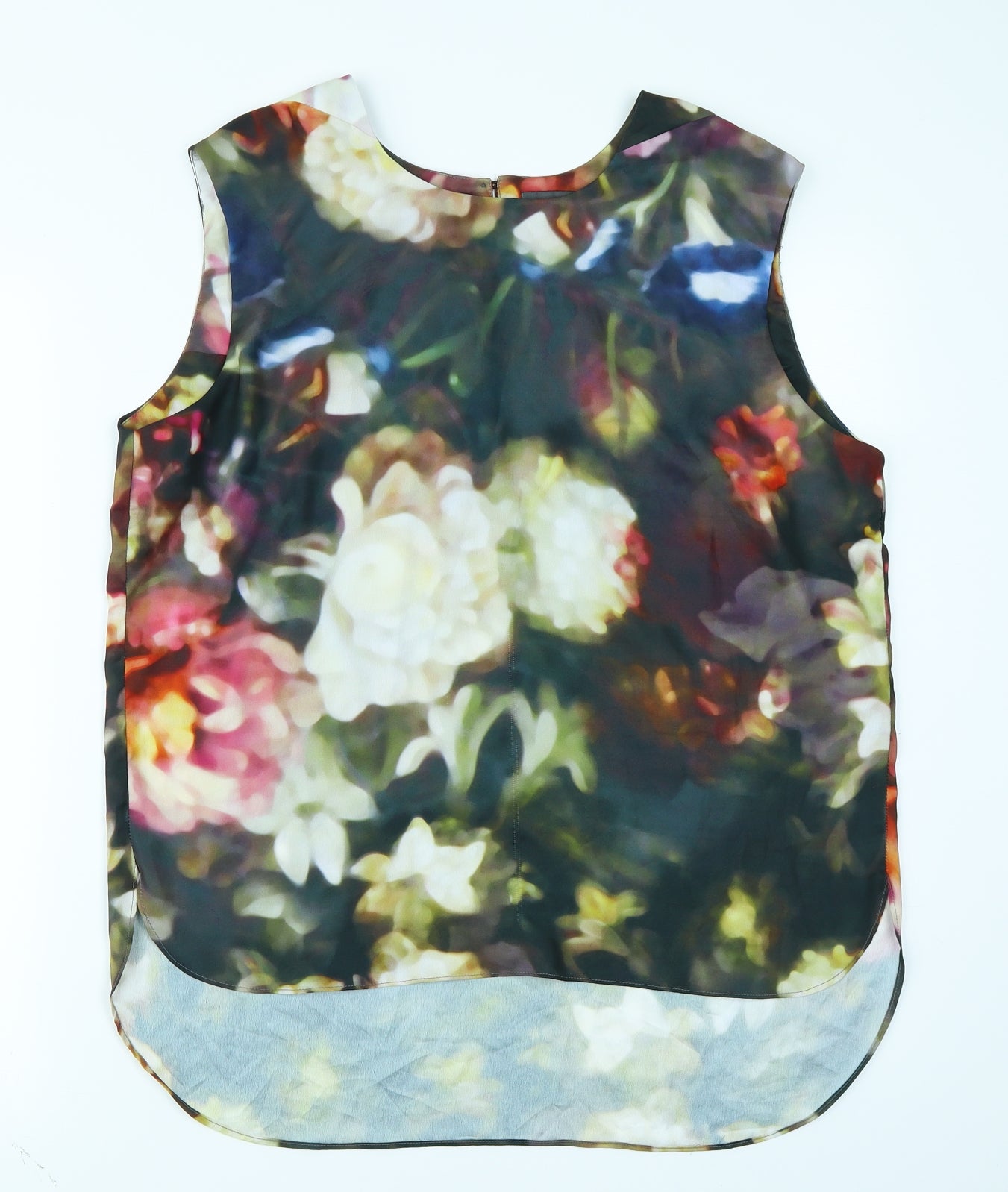 Pied A Terre Womens Green Floral  Basic Blouse Size 16