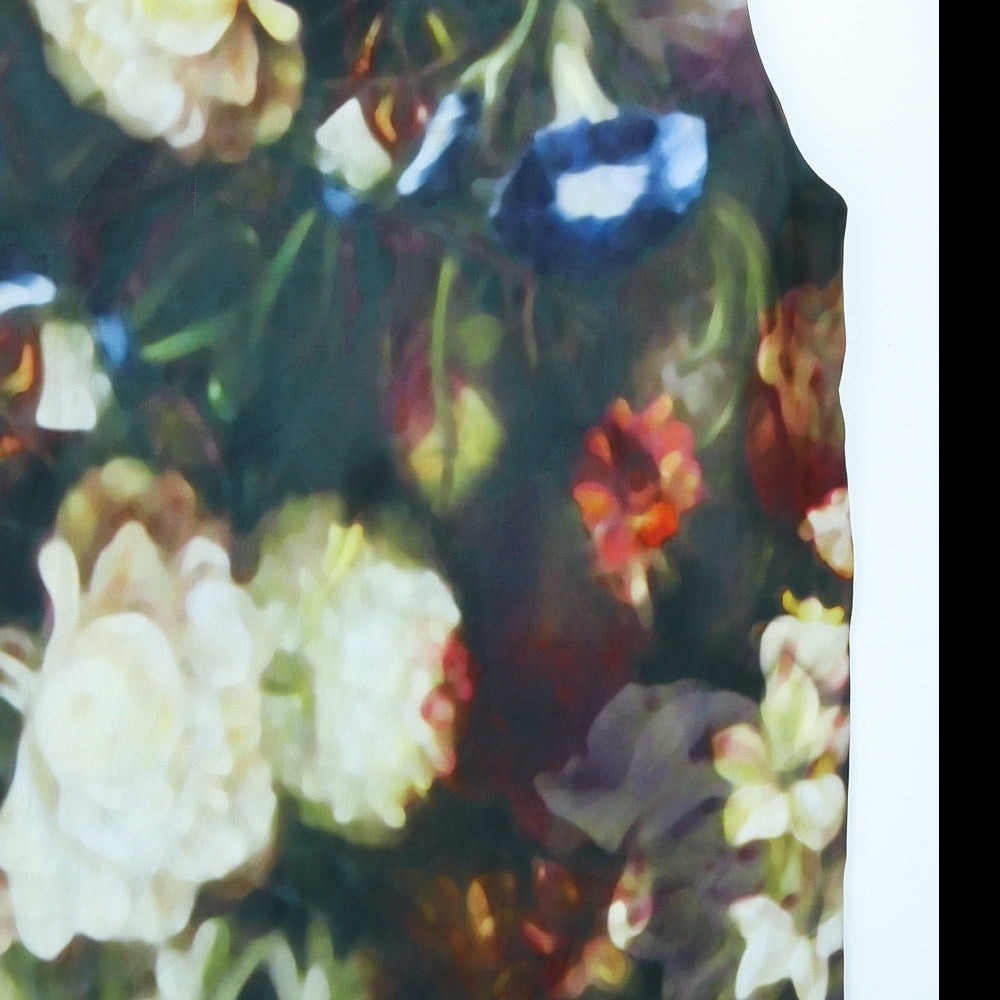 Pied A Terre Womens Green Floral  Basic Blouse Size 16