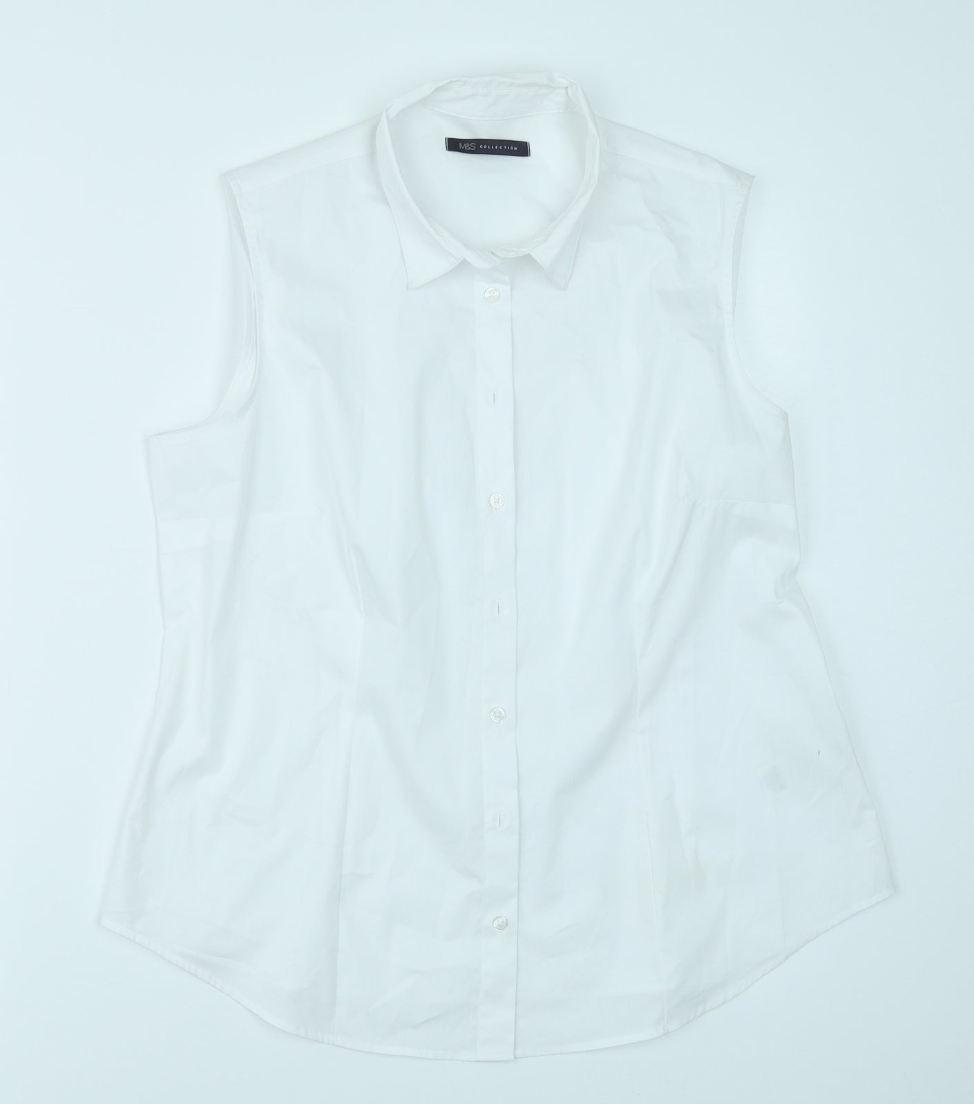 M&S Collection Womens White   Basic Button-Up Size 16