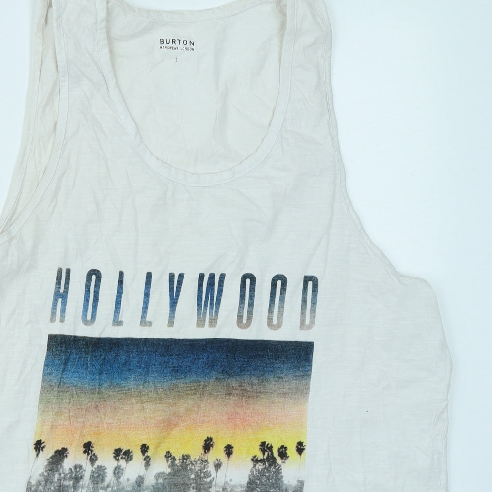 Burton Mens White    T-Shirt Size L