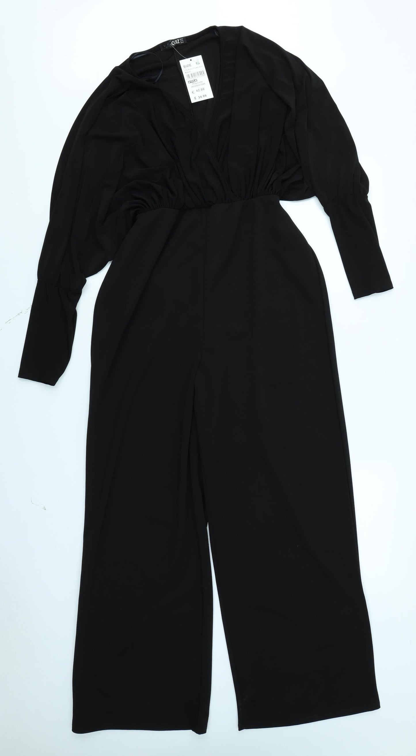 Quiz Womens Black   Jumpsuit One-Piece Size 16 L29 in