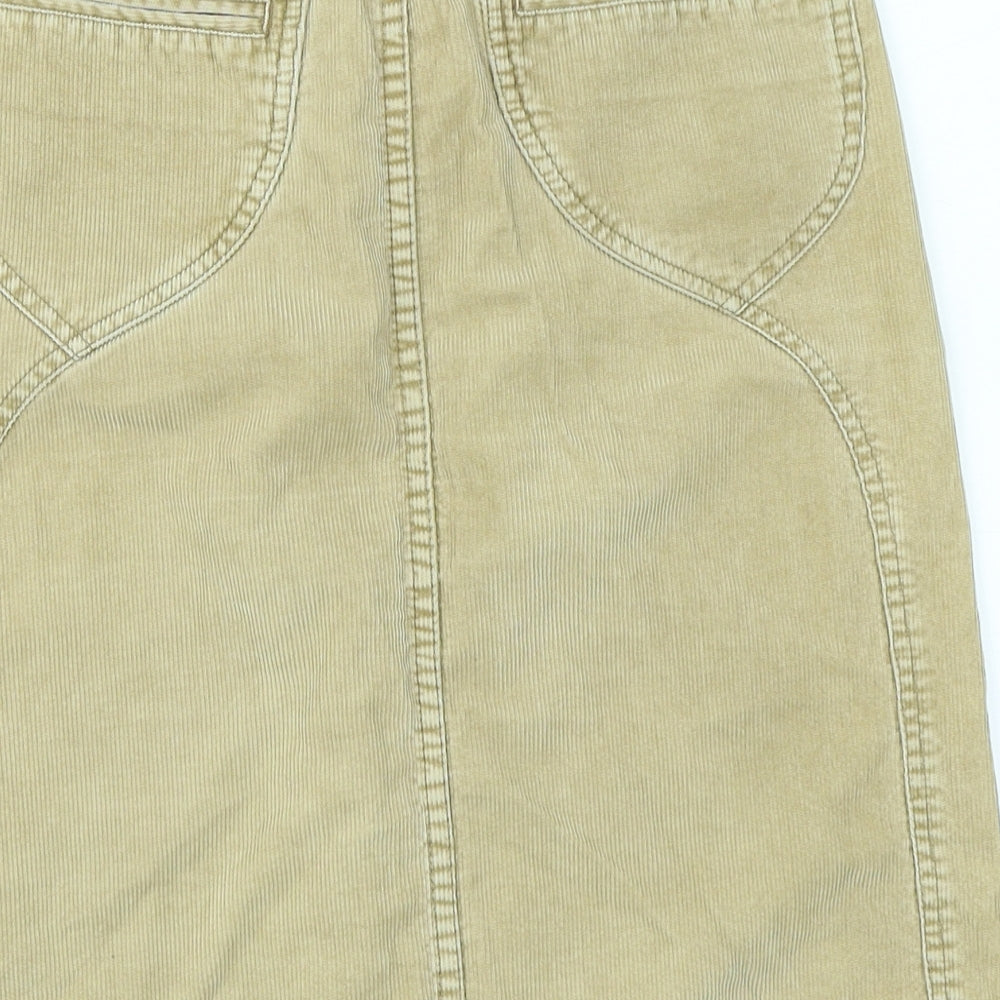 FCUK jeans Womens Brown  Corduroy A-Line Skirt Size 8
