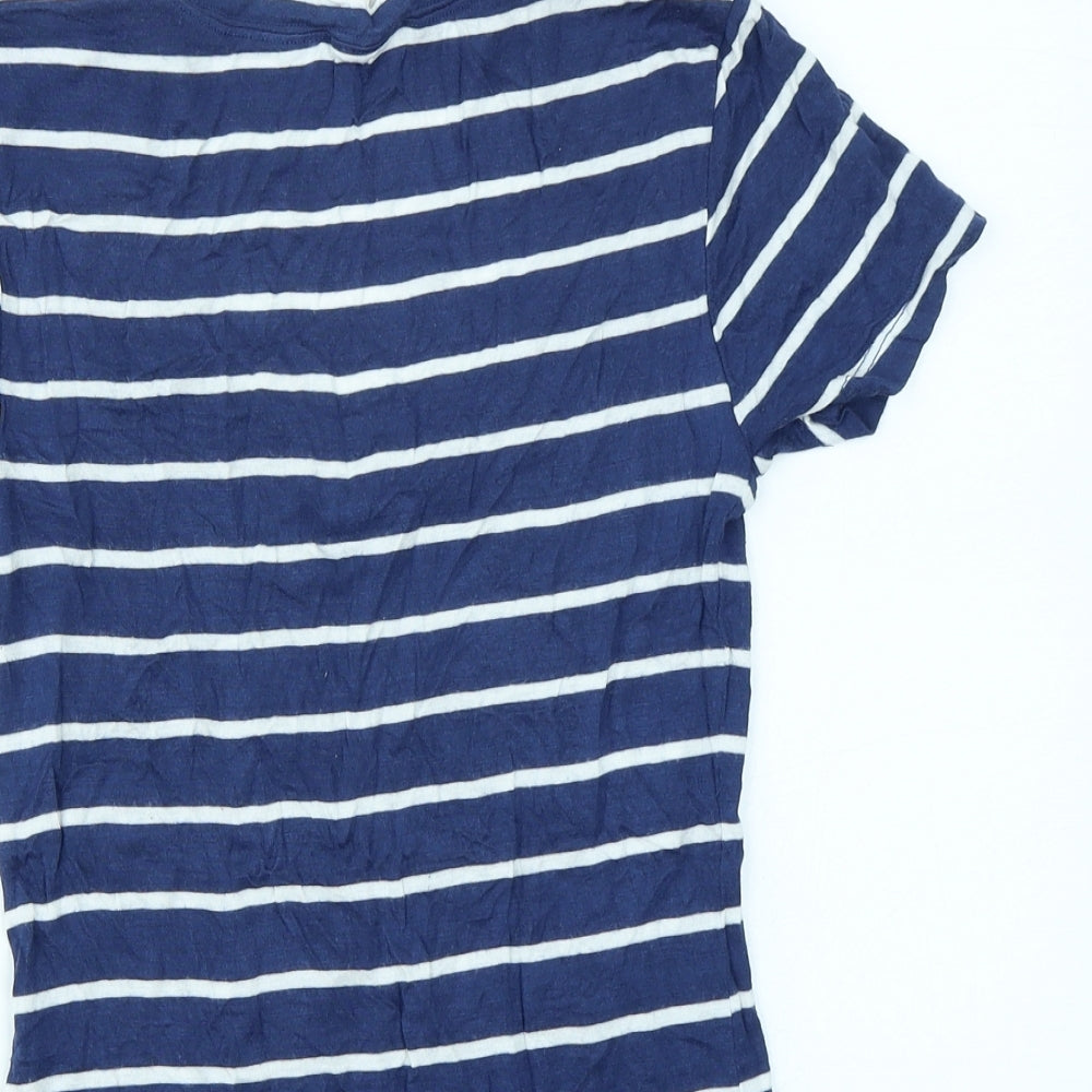 Urban Outfitters Womens Blue Striped  Basic T-Shirt Size S
