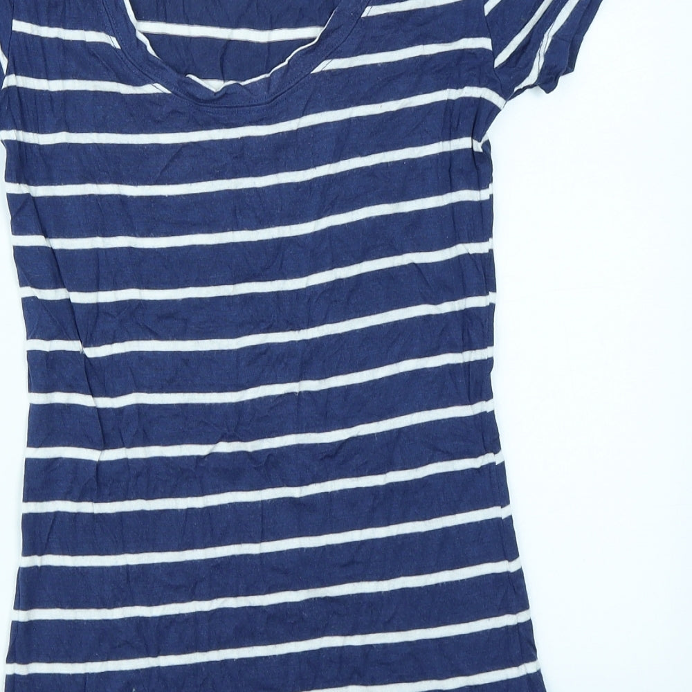 Urban Outfitters Womens Blue Striped  Basic T-Shirt Size S