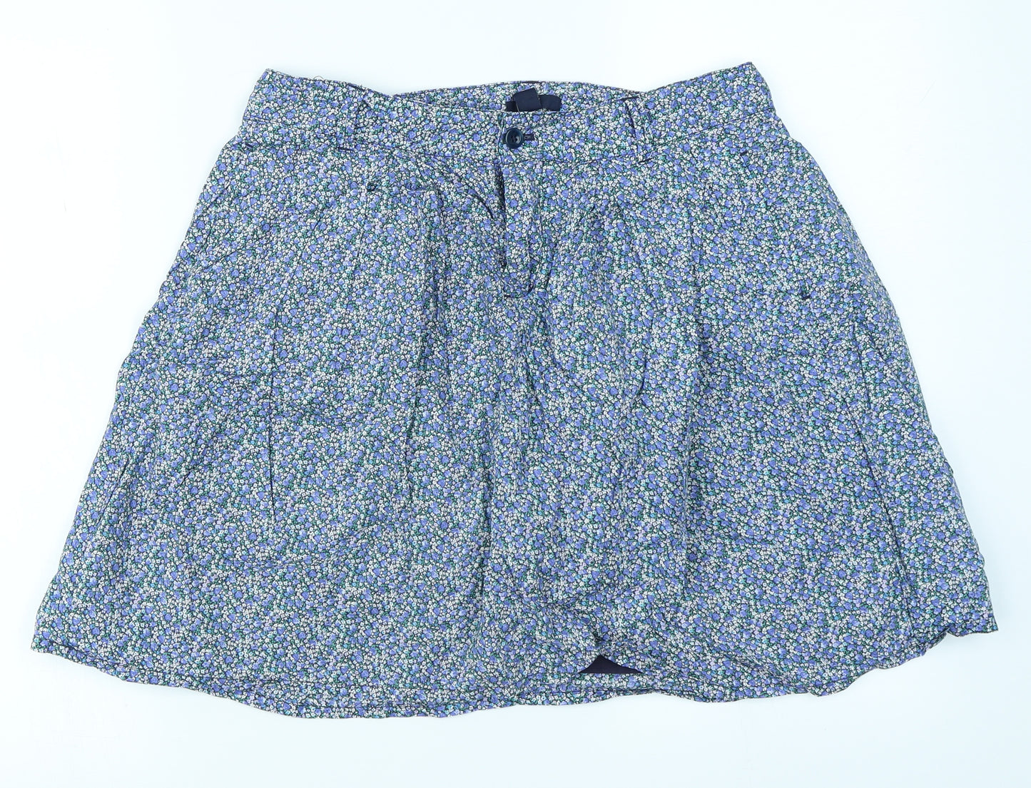Gap Womens Blue Floral  A-Line Skirt Size 8