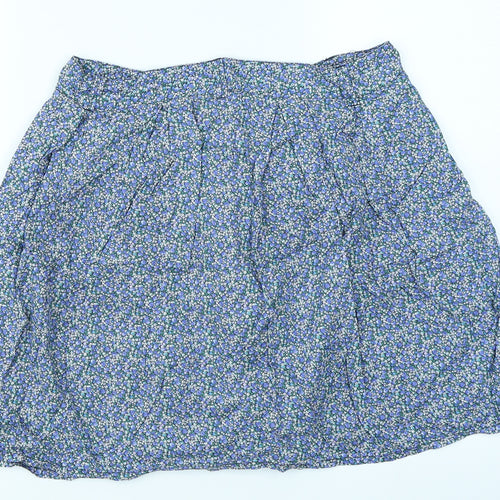 Gap Womens Blue Floral  A-Line Skirt Size 8