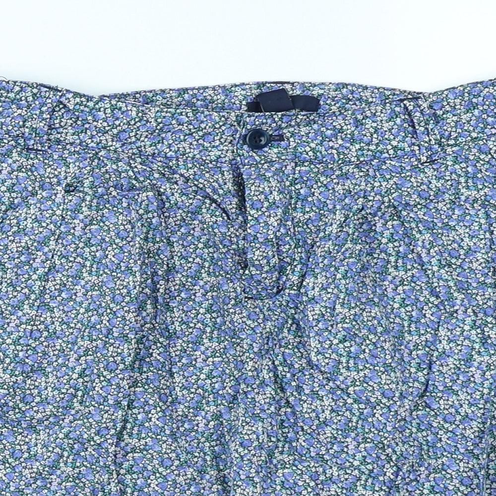 Gap Womens Blue Floral  A-Line Skirt Size 8