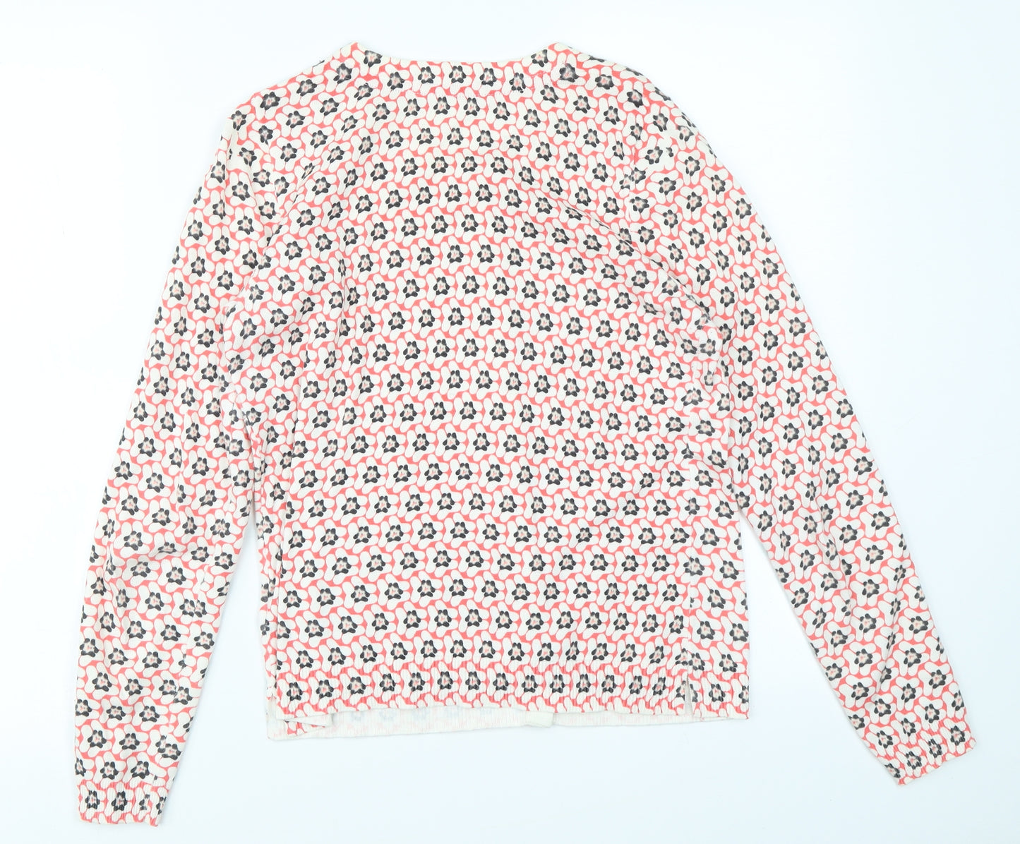 White Stuff Womens Red Floral  Cardigan Jumper Size 8