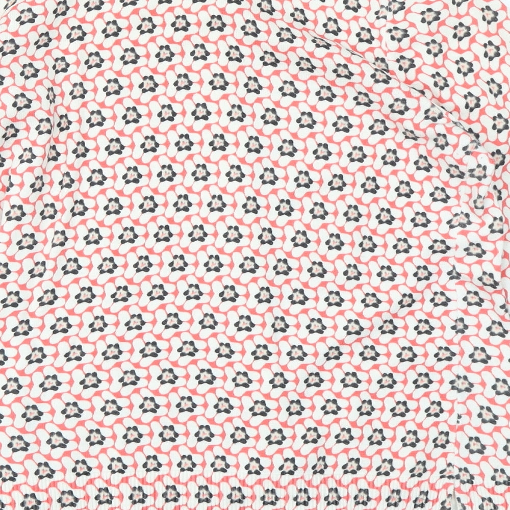 White Stuff Womens Red Floral  Cardigan Jumper Size 8