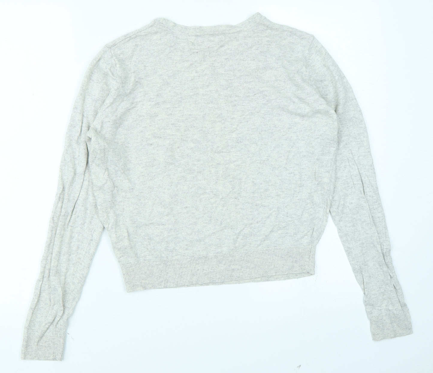 New Look Womens Grey   Pullover Jumper Size 12  - Christmas jumper