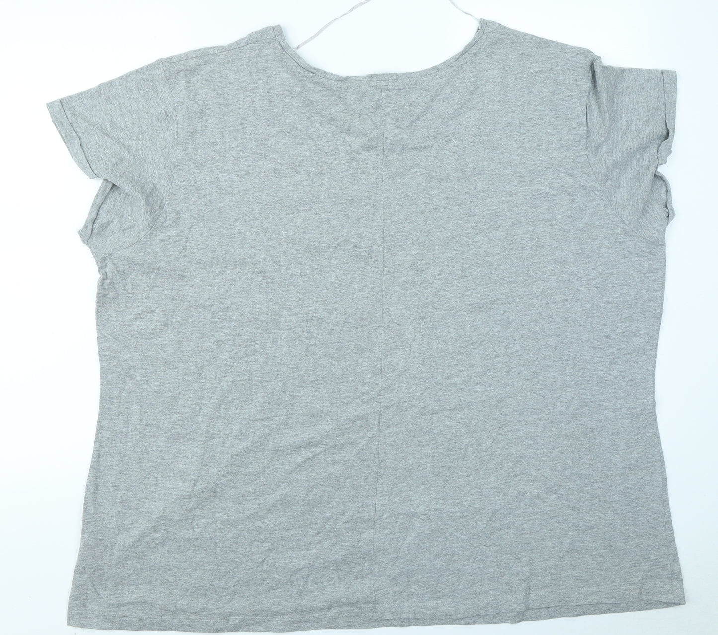 Yours Womens Grey   Basic T-Shirt Size 26  - Christmas tshirt