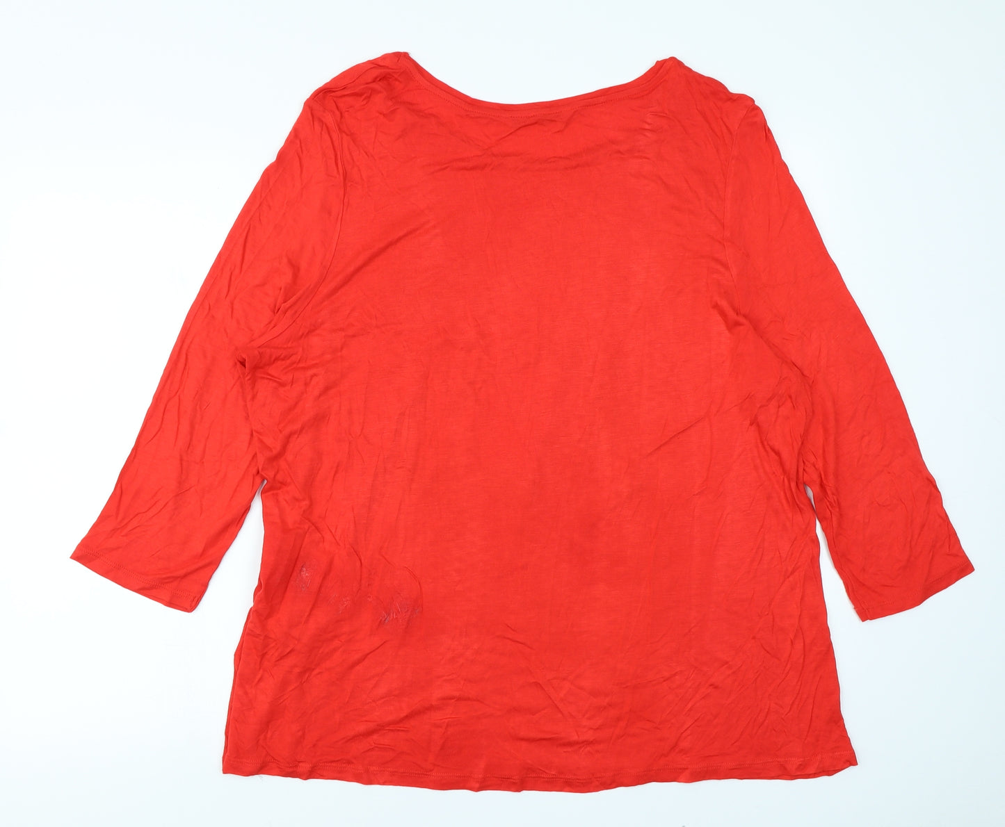 TU Womens Red   Basic T-Shirt Size 24  - Christmas T shirt