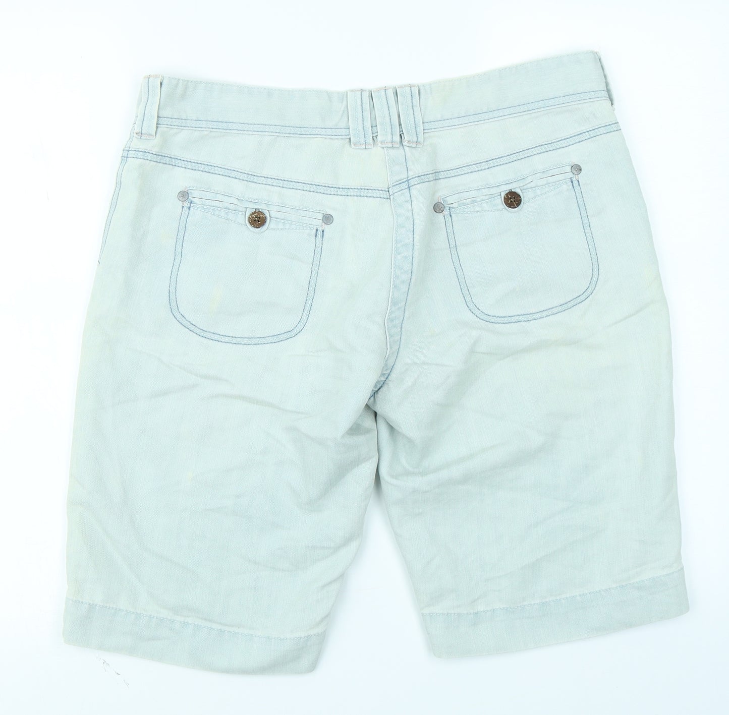 NEXT Womens Blue  Denim Boyfriend Shorts Size 14