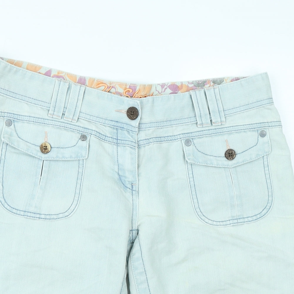 NEXT Womens Blue  Denim Boyfriend Shorts Size 14