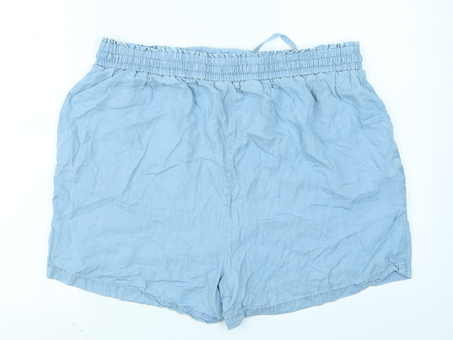 Peacocks Womens Blue  Denim Mom Shorts Size 18