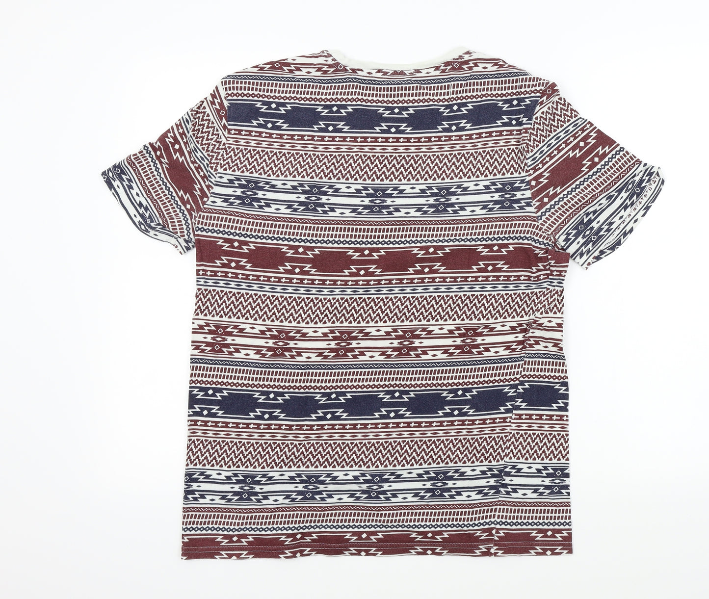 Cedar Wood State Mens Multicoloured Geometric   T-Shirt Size M