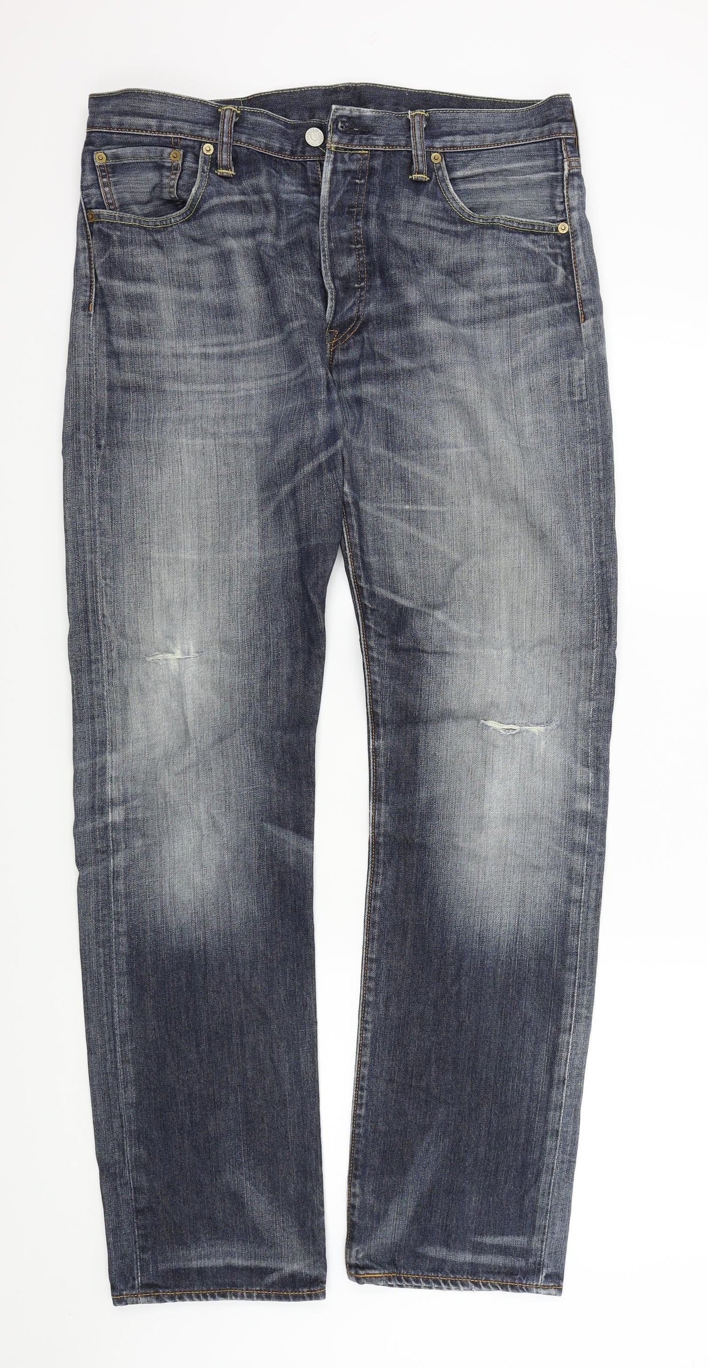 LEVIS Mens Blue   Straight Jeans Size 34 in L34 in