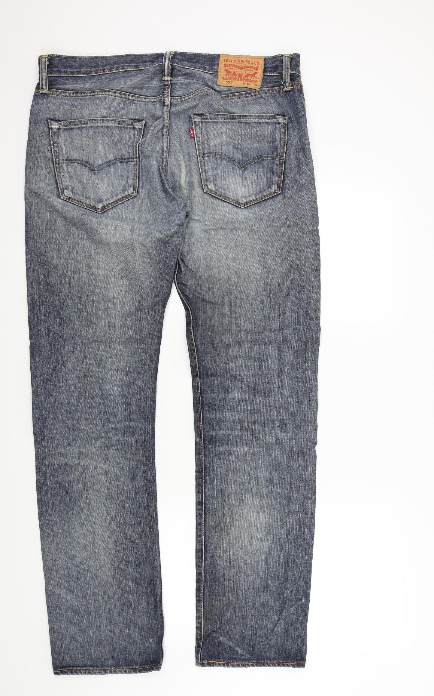 LEVIS Mens Blue   Straight Jeans Size 34 in L34 in