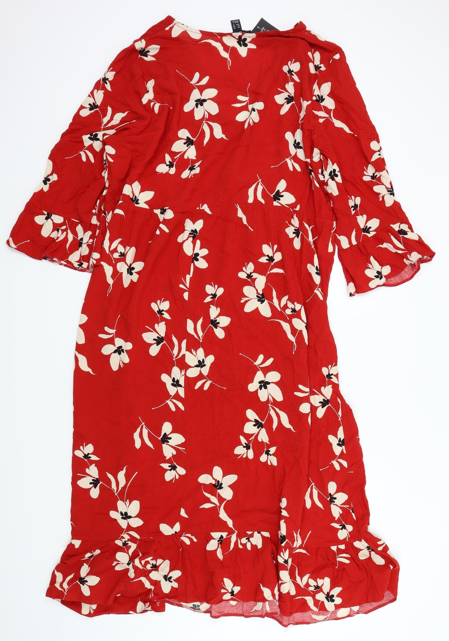 NEWLOOK Womens Red Floral  Fit & Flare  Size 20