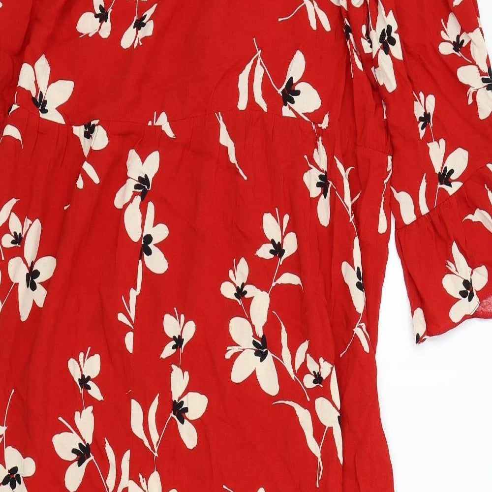 NEWLOOK Womens Red Floral  Fit & Flare  Size 20