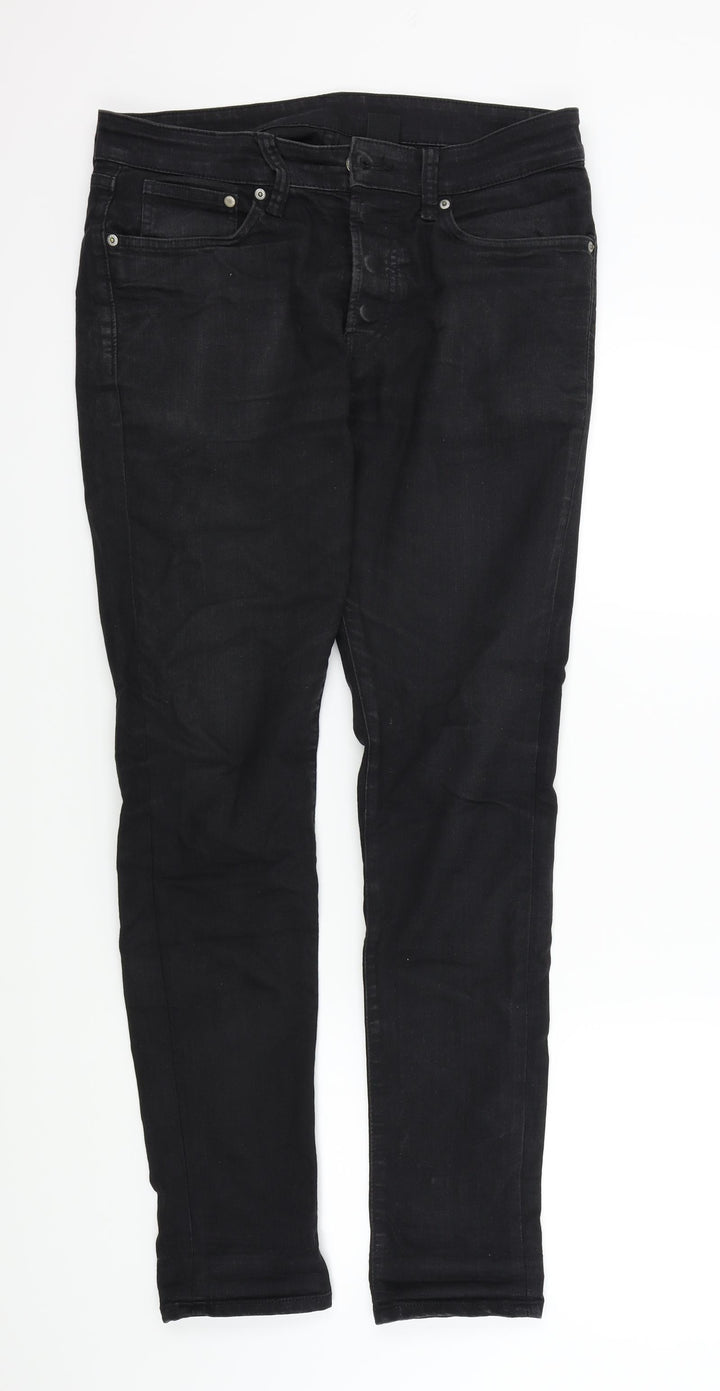 Denim & Co. Womens Black Straight Jeans Size 32 L30 in