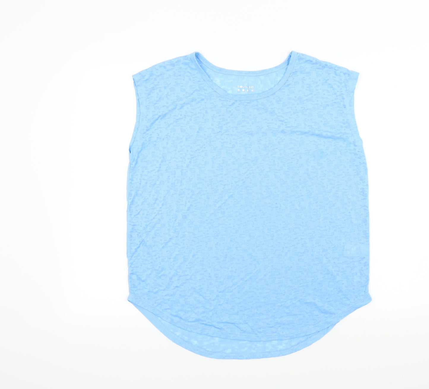souluxe Womens Blue Colourblock  Basic T-Shirt Size M