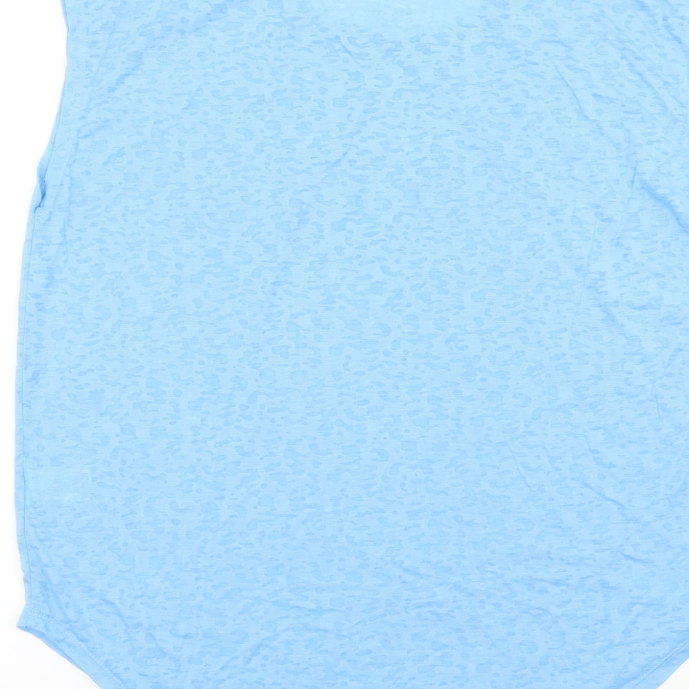 souluxe Womens Blue Colourblock  Basic T-Shirt Size M