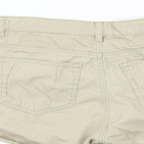 H&M Womens Beige Colourblock  Bermuda Shorts Size 34 in