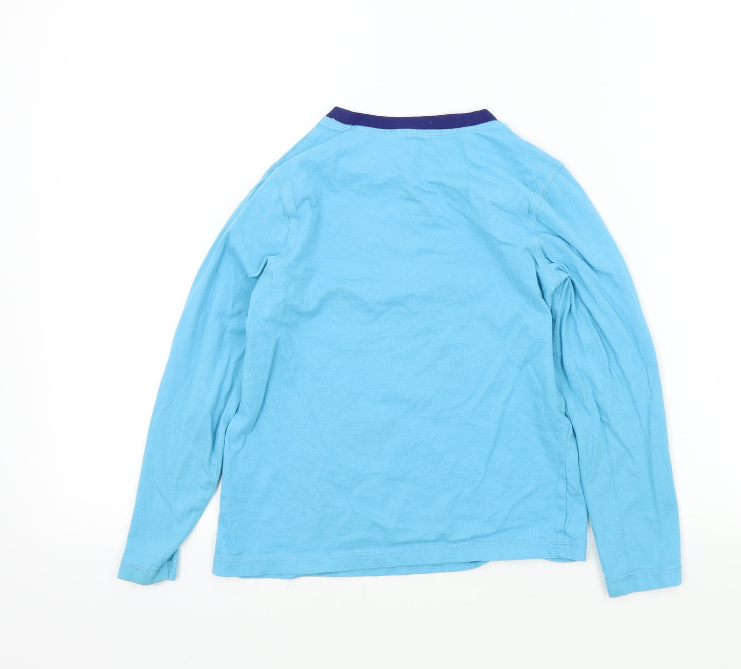 George Boys Blue Colourblock  Basic T-Shirt Size 7-8 Years  - Monkeys