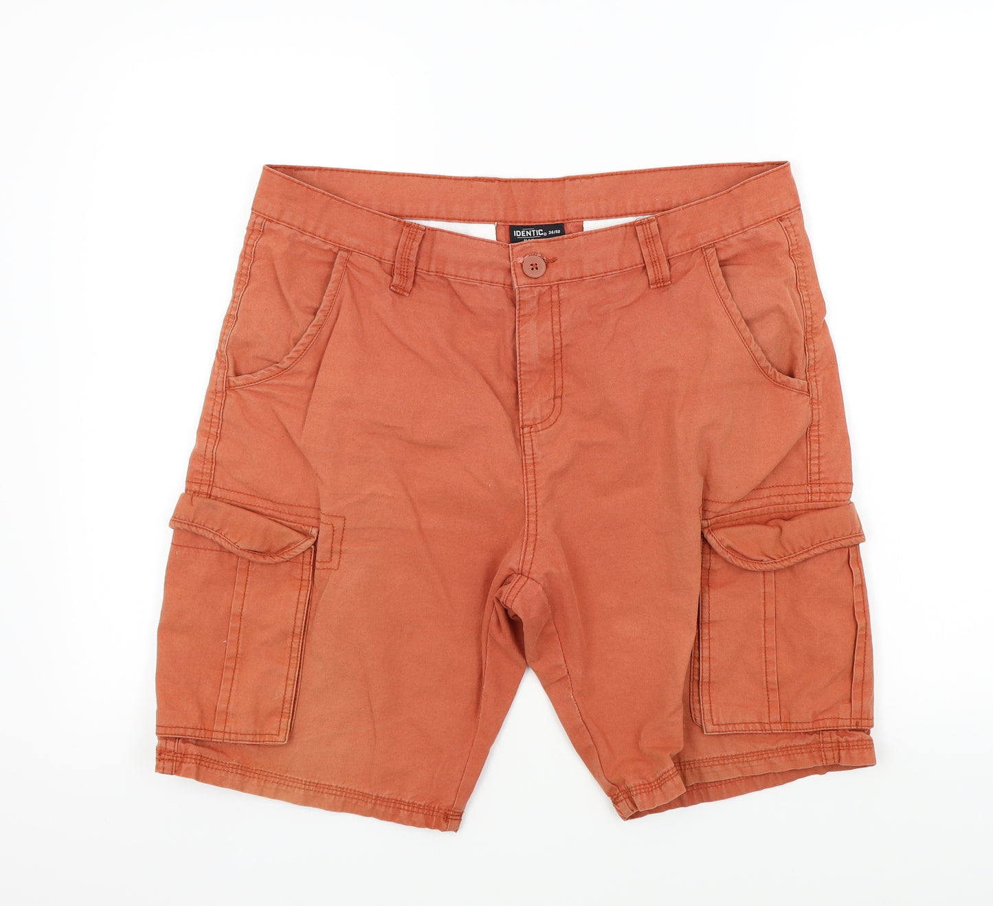 IDENTIC Mens Brown   Bermuda Shorts Size 34