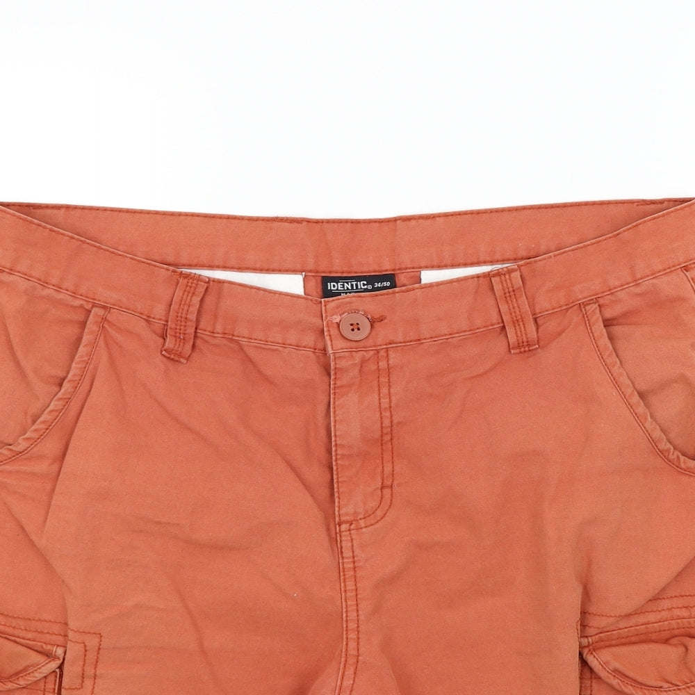 IDENTIC Mens Brown   Bermuda Shorts Size 34