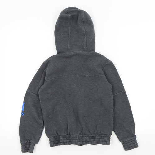 adidas Boys Grey Colourblock  Pullover Jumper Size 9-10 Years  - ADIDAS