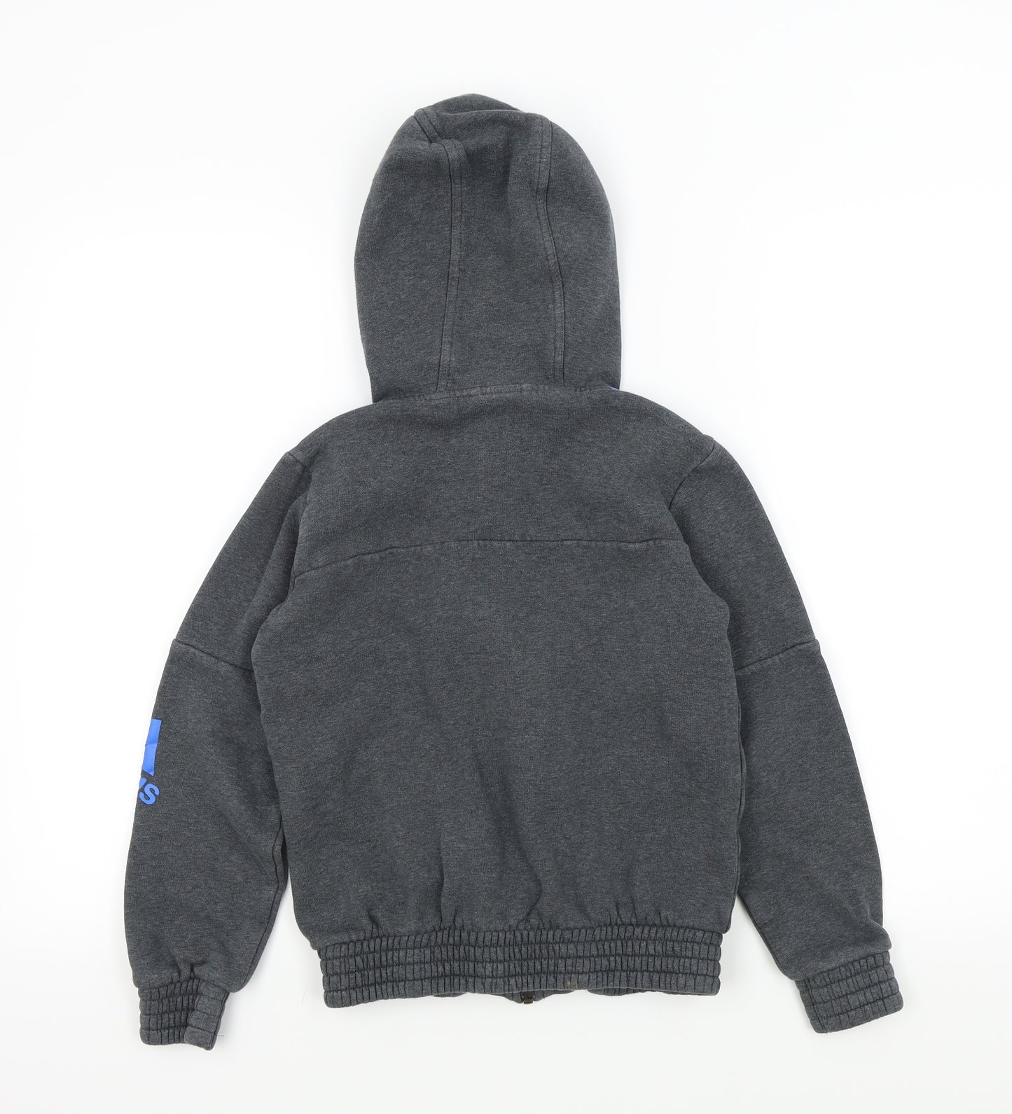 adidas Boys Grey Colourblock  Pullover Jumper Size 9-10 Years  - ADIDAS