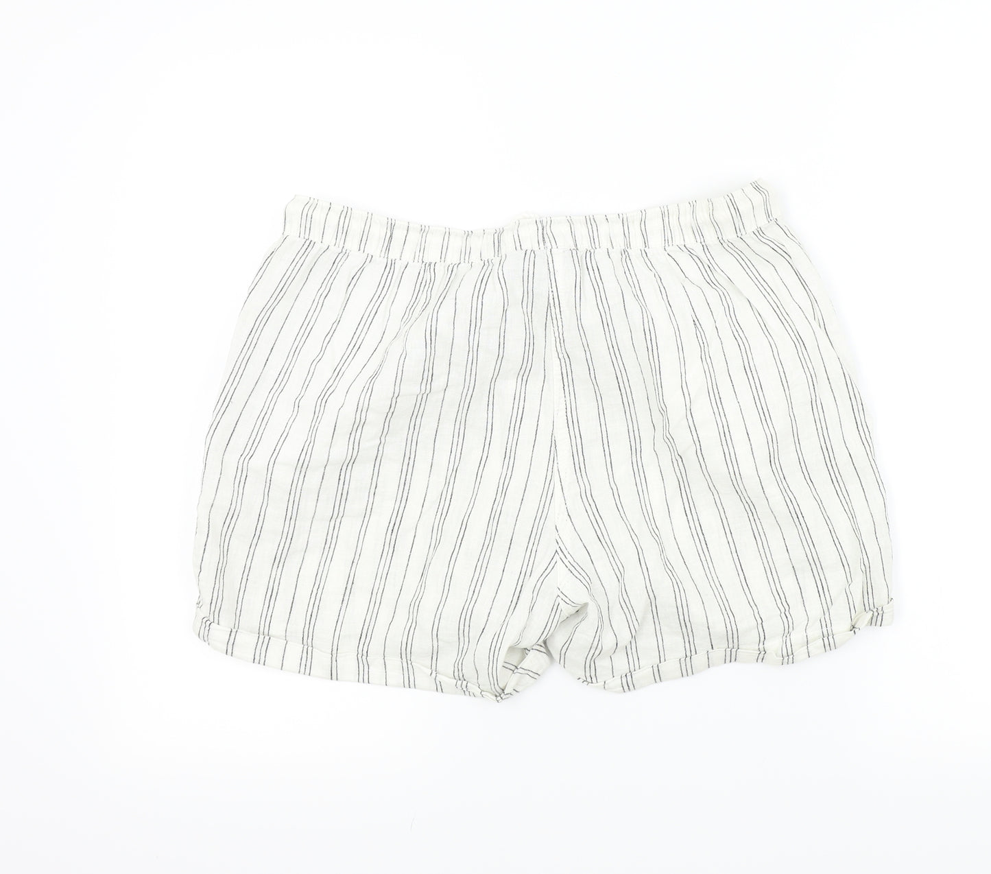 ESMARA Womens Beige Striped  Bermuda Shorts Size 16
