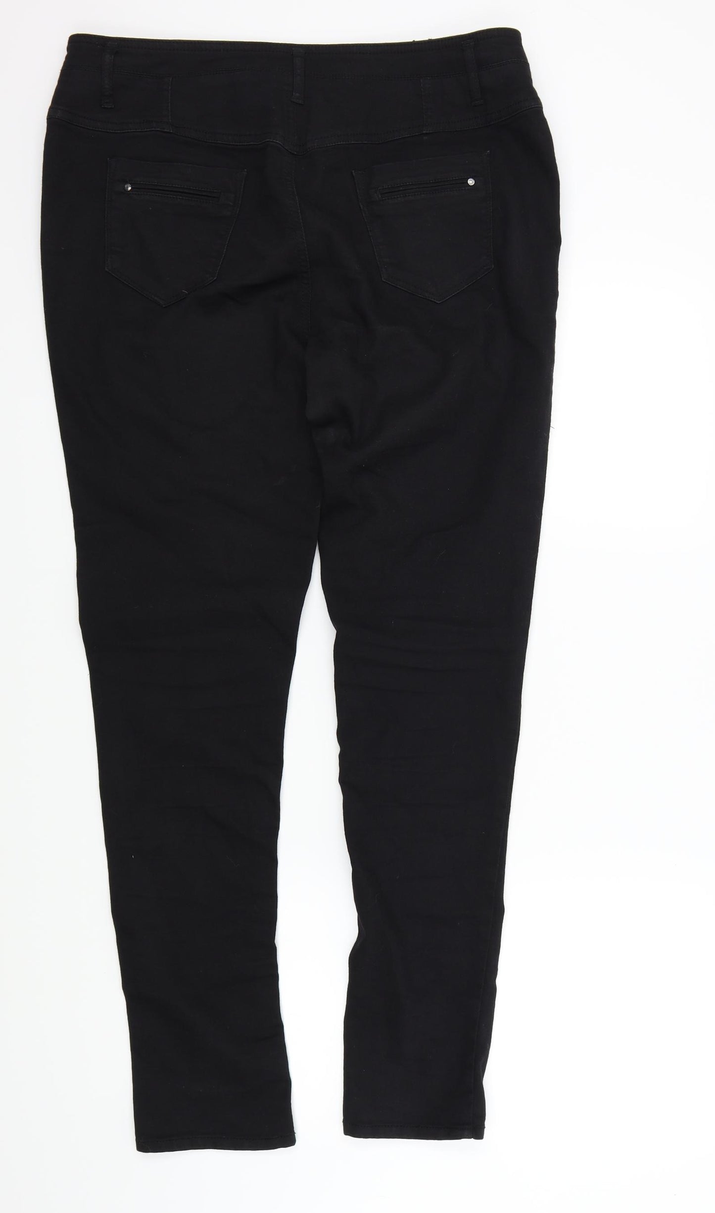 DENIM&CO Womens Black   Straight Jeans Size 16 L30 in