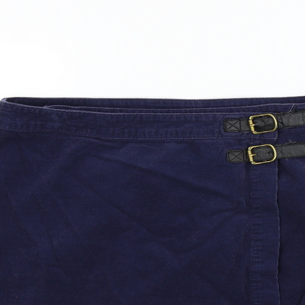 George Womens Blue   A-Line Skirt Size 14  - Wrap Around