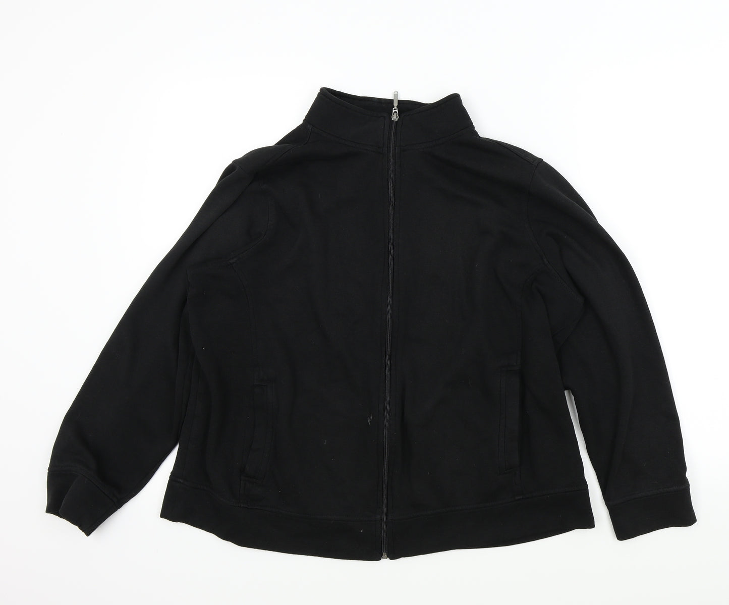 BM Essentials Womens Black   Full Zip Jumper Size M