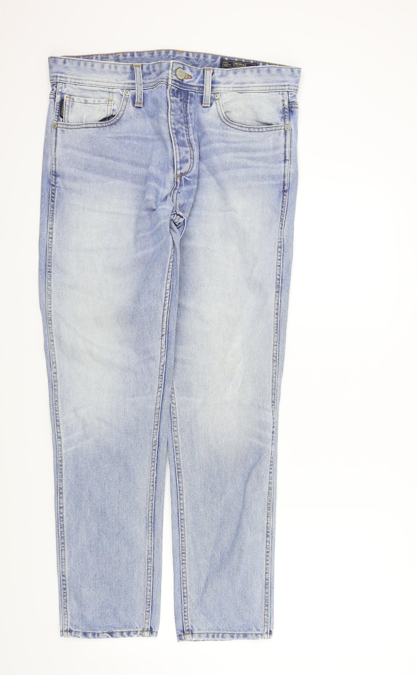JACK & JONES Mens Blue   Straight Jeans Size 34 L29 in