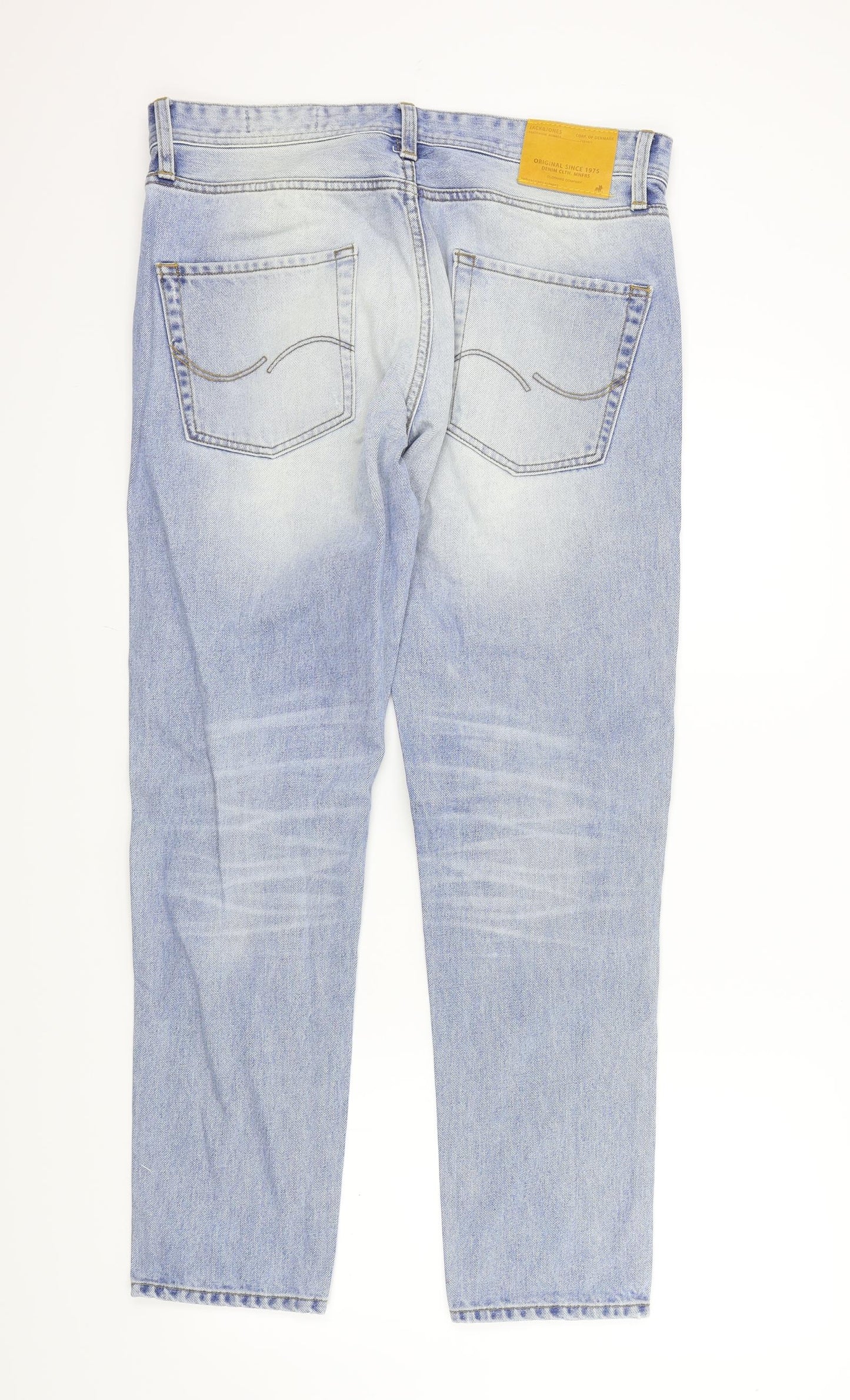 JACK & JONES Mens Blue   Straight Jeans Size 34 L29 in
