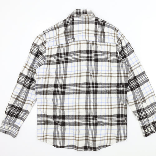 LERROS Mens Brown Check   Button-Up Size M
