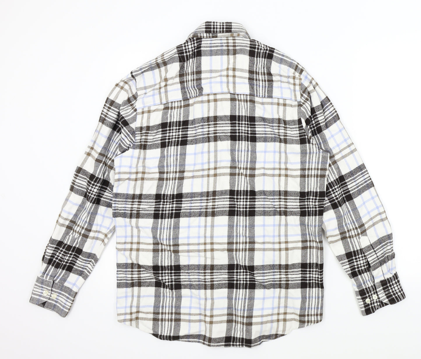 LERROS Mens Brown Check   Button-Up Size M